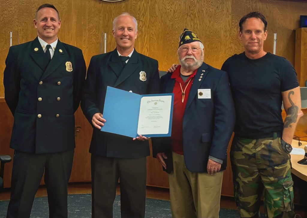 Petaluma Fireman of the Year Mac Thompson - American Legion Post 28
